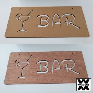Wooden Sign BAR