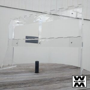 Stand Alone System for  Champagne Wall – Shelf 10 glasses 1m long
