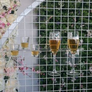 Champagne Glass / Shot Glass holder for vertical back wall.