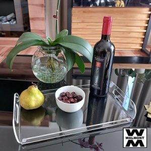 Transparent Acrylic  Serving Tray Multipurpose Decorative Tray IESH