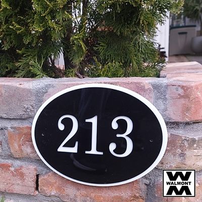Walmont acrylic House Number plate