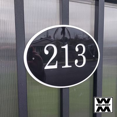 acrylic sign - number plate WALMONT