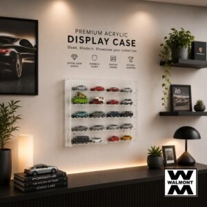 Acrylic Wall-Mounted Diecast Car Display Shelf – 5 Tier