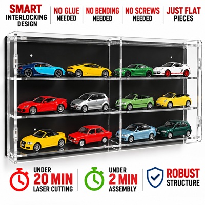 Acrylic Hot Wheels and miniature car display cabinet