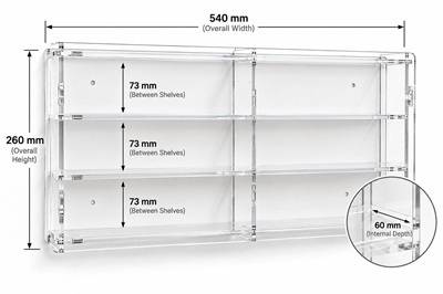 Acrylic Collectible Display Cabinet – Wall Mounted - Image 2